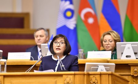 Milli Məclisin sədri Sahibə Qafarova MDB PA-nın 53-cü plenar iclasında çıxış edib