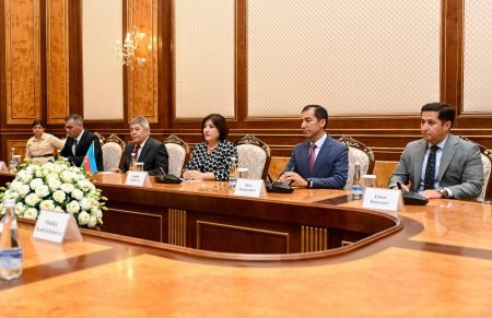 Milli Məclisin sədri Sahibə Qafarova Özbəkistan Ali Məclisi Senatının sədri ilə görüşüb