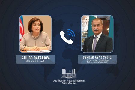 Pakistan Milli Assambleyasının sədri Sərdar Ayaz Sadiq Milli Məclisin sədri Sahibə Qafarovaya zəng edib