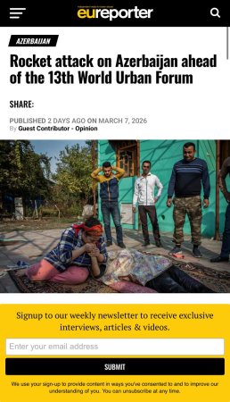 Deputat Məzahir Əfəndiyevin  EU Reporter–da məqaləsi dərc olunub