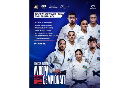 Azərbaycanın 7 cüdoçusu Avropa çempionatında mübarizəyə başlayır