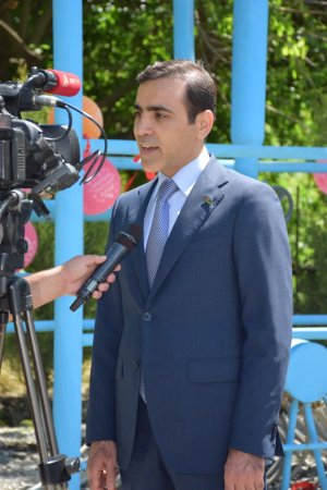 Deputat texniki su xəttinin açılışında iştirak edib