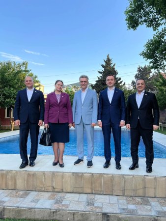 Razi Nurullayev Almaniyanın Azərbaycandakı səfiri Ralf Horlemann tərəfindən iqamətgahda təşkil olunan vida mərasimində iştirak edib