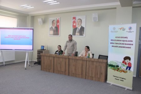 Zəngilanda “Azad edilmiş ərazilərdə uşaqların mina təhlükəsi barədə maarifləndirilməsi” layihəsi çərçivəsində tədbir təşkil edilib