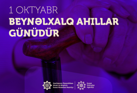 Oktyabrın 1-i Beynəlxalq Ahıllar Günüdür