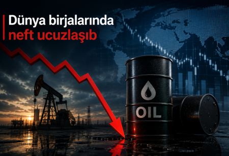 Birjalarda neft ucuzlaşıb